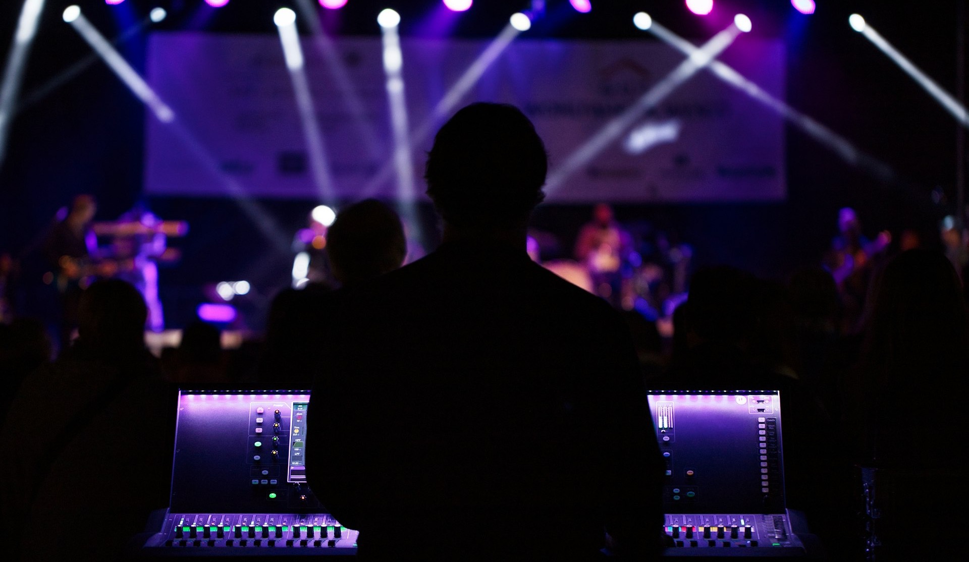 man watching concert photography